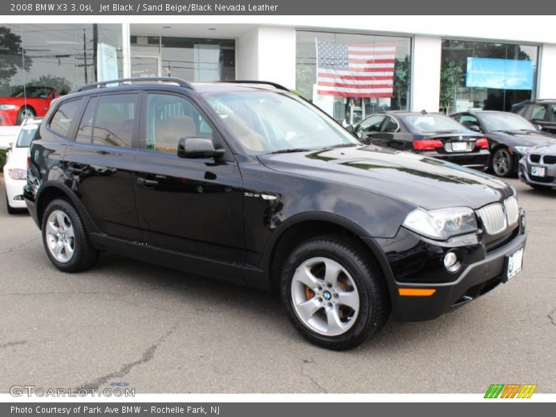 Jet Black / Sand Beige/Black Nevada Leather 2008 BMW X3 3.0si