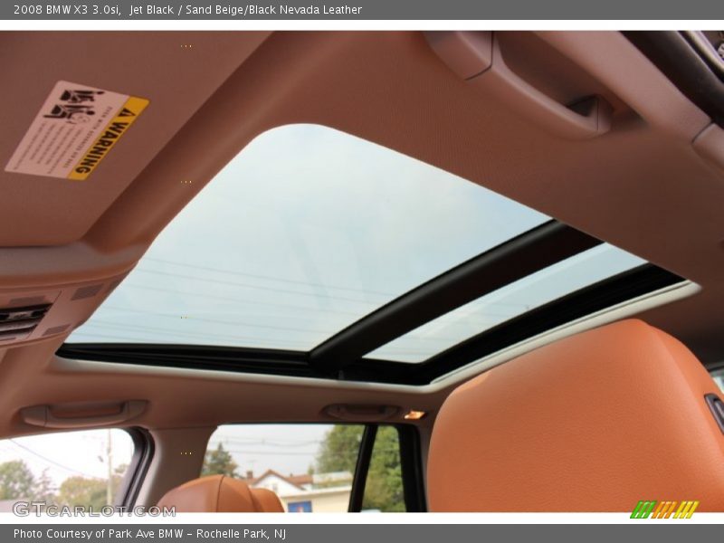 Jet Black / Sand Beige/Black Nevada Leather 2008 BMW X3 3.0si