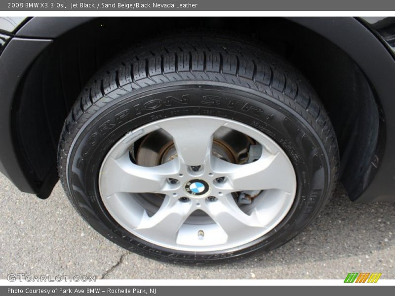 Jet Black / Sand Beige/Black Nevada Leather 2008 BMW X3 3.0si