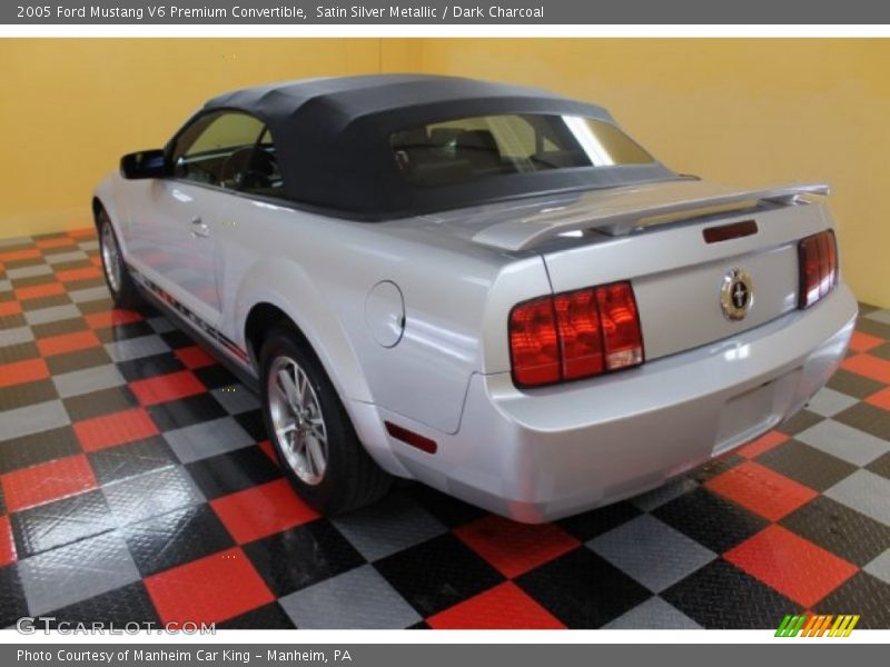 Satin Silver Metallic / Dark Charcoal 2005 Ford Mustang V6 Premium Convertible