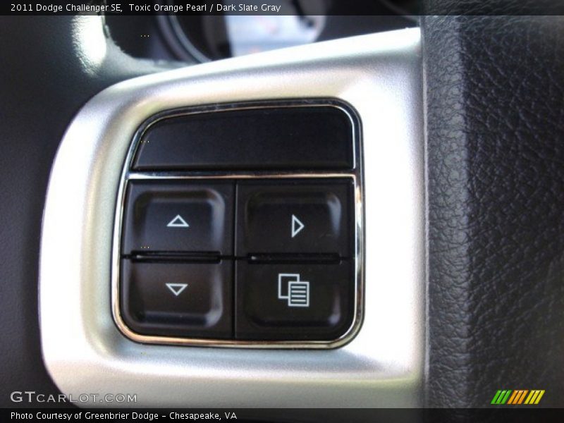 Toxic Orange Pearl / Dark Slate Gray 2011 Dodge Challenger SE