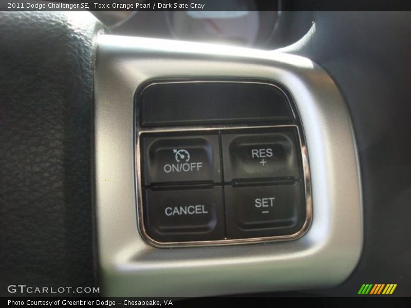 Toxic Orange Pearl / Dark Slate Gray 2011 Dodge Challenger SE