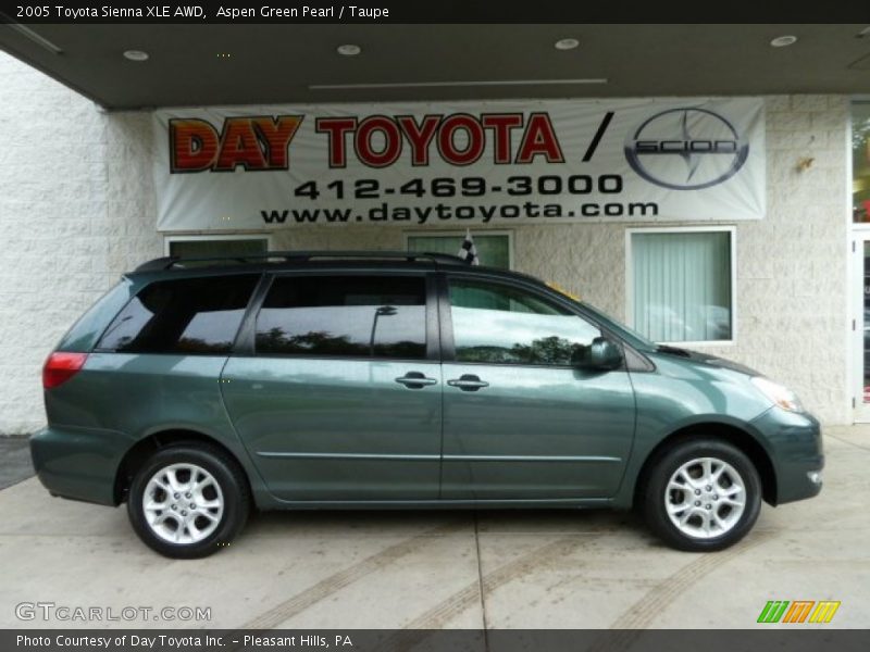 Aspen Green Pearl / Taupe 2005 Toyota Sienna XLE AWD