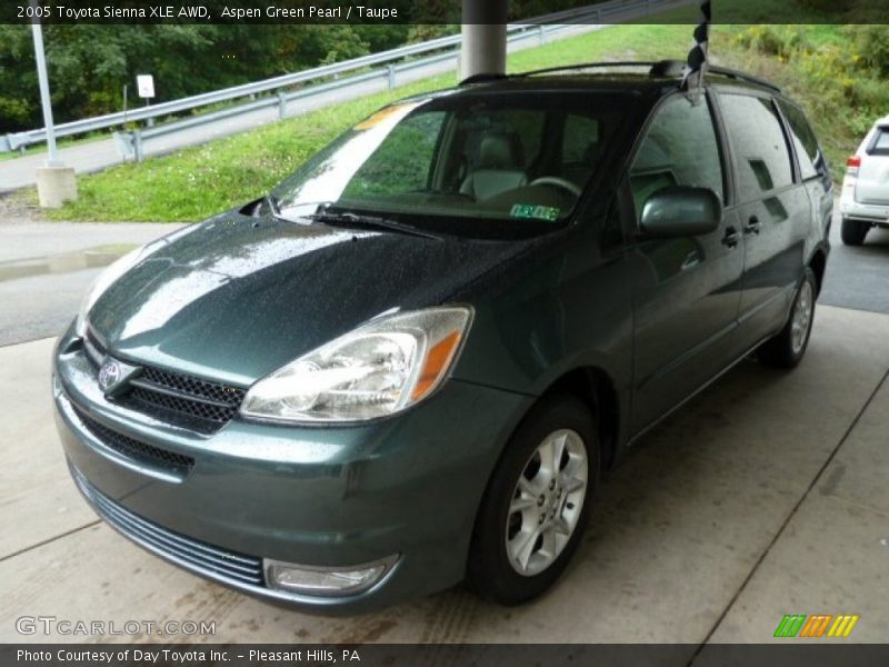Aspen Green Pearl / Taupe 2005 Toyota Sienna XLE AWD