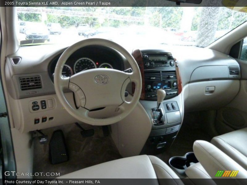 Aspen Green Pearl / Taupe 2005 Toyota Sienna XLE AWD