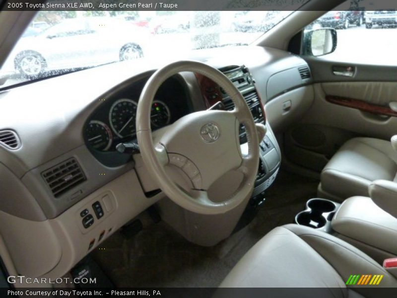 Aspen Green Pearl / Taupe 2005 Toyota Sienna XLE AWD