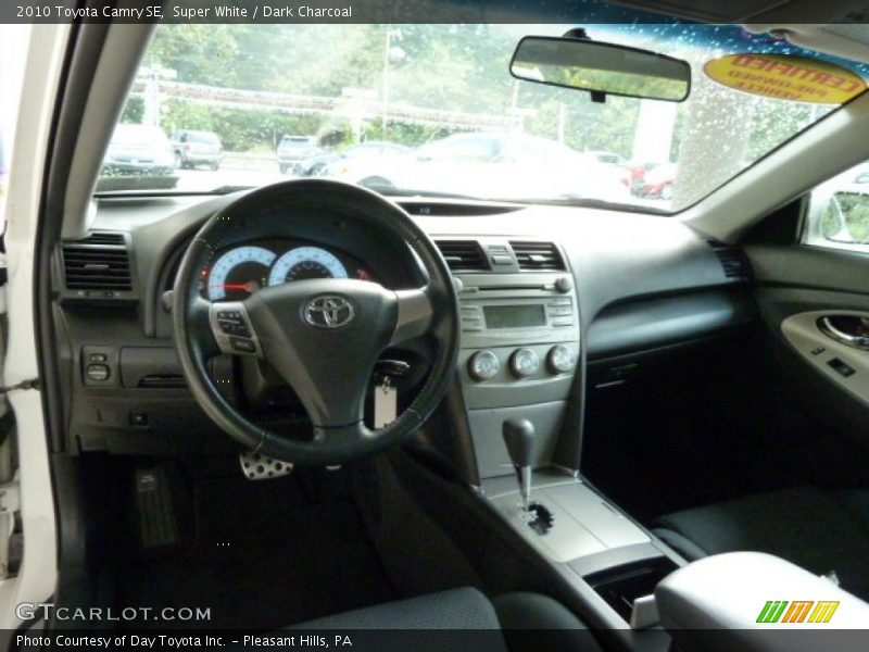 Super White / Dark Charcoal 2010 Toyota Camry SE