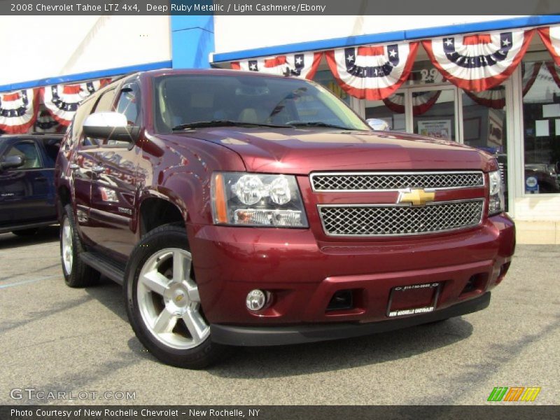 Deep Ruby Metallic / Light Cashmere/Ebony 2008 Chevrolet Tahoe LTZ 4x4