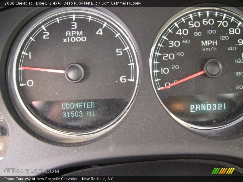 Deep Ruby Metallic / Light Cashmere/Ebony 2008 Chevrolet Tahoe LTZ 4x4