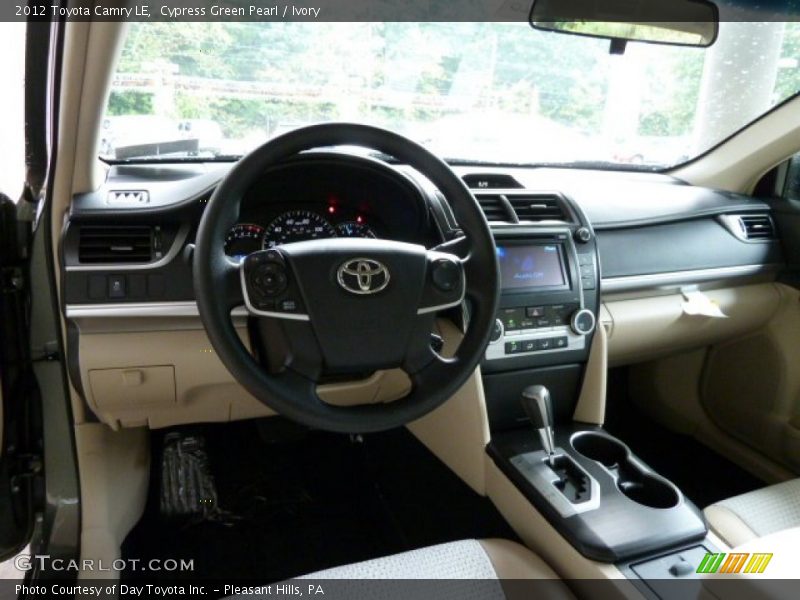 Cypress Green Pearl / Ivory 2012 Toyota Camry LE