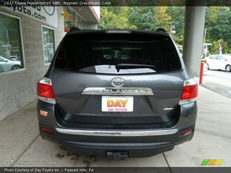 Magnetic Gray Metallic / Ash 2012 Toyota Highlander V6 4WD