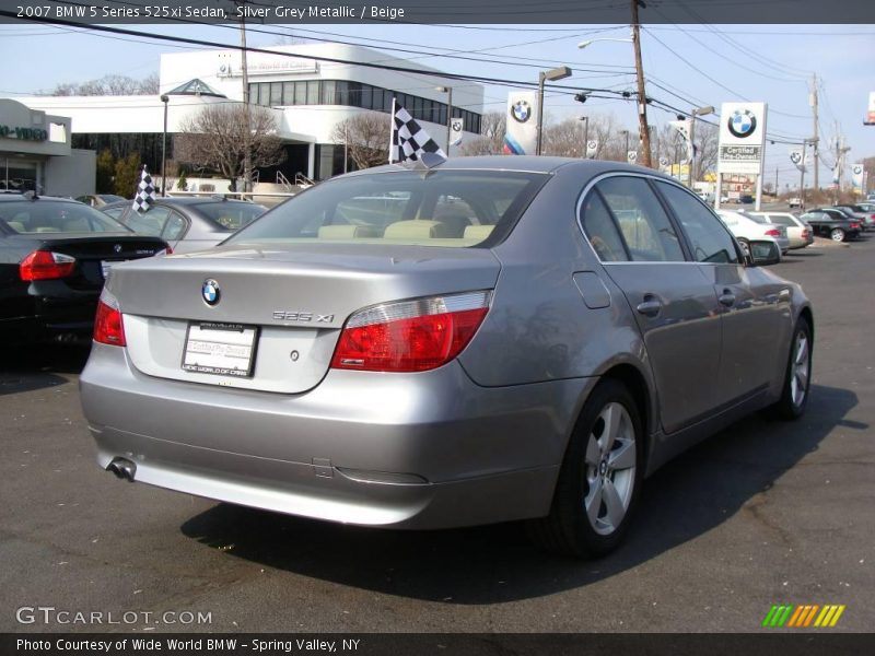 Silver Grey Metallic / Beige 2007 BMW 5 Series 525xi Sedan