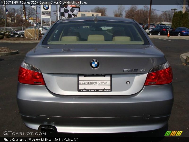 Silver Grey Metallic / Beige 2007 BMW 5 Series 525xi Sedan