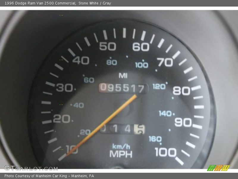 Stone White / Gray 1996 Dodge Ram Van 2500 Commercial