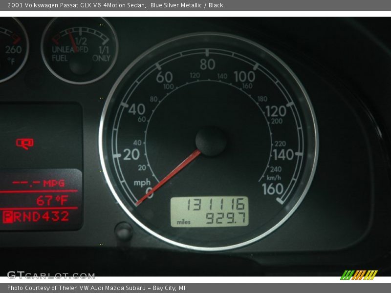 Blue Silver Metallic / Black 2001 Volkswagen Passat GLX V6 4Motion Sedan