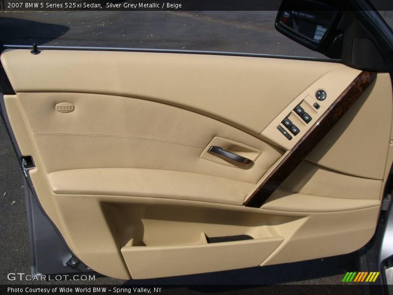 Silver Grey Metallic / Beige 2007 BMW 5 Series 525xi Sedan
