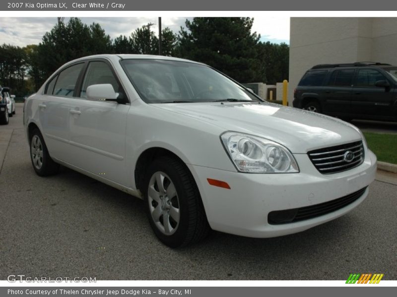 Clear White / Gray 2007 Kia Optima LX