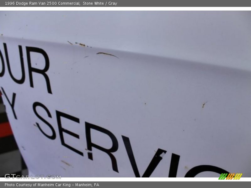 Stone White / Gray 1996 Dodge Ram Van 2500 Commercial