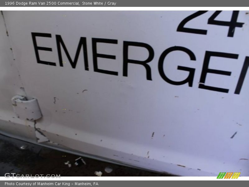 Stone White / Gray 1996 Dodge Ram Van 2500 Commercial