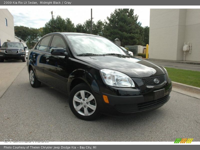 Midnight Black / Gray 2009 Kia Rio LX Sedan