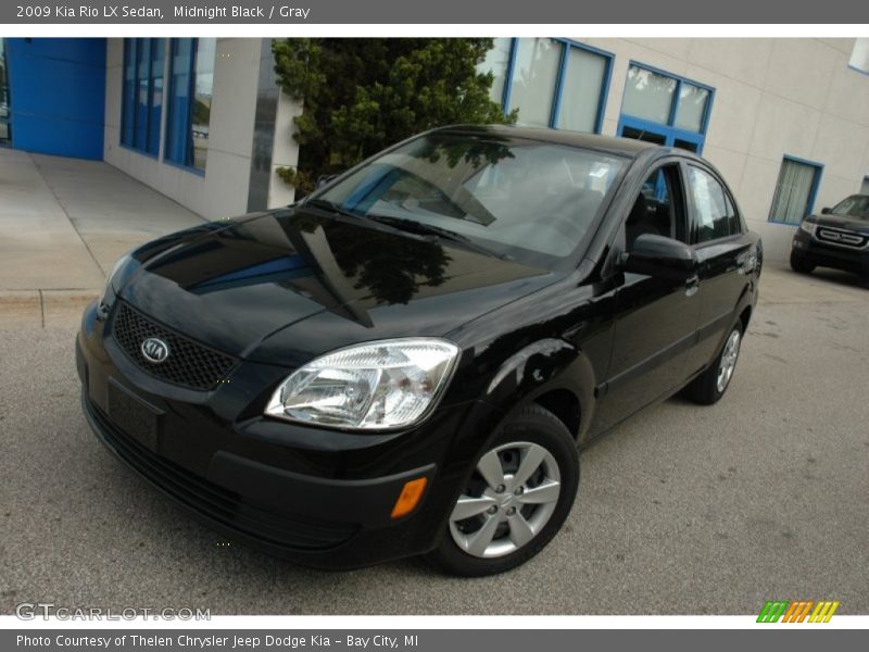 Midnight Black / Gray 2009 Kia Rio LX Sedan