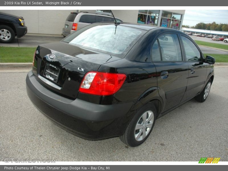 Midnight Black / Gray 2009 Kia Rio LX Sedan