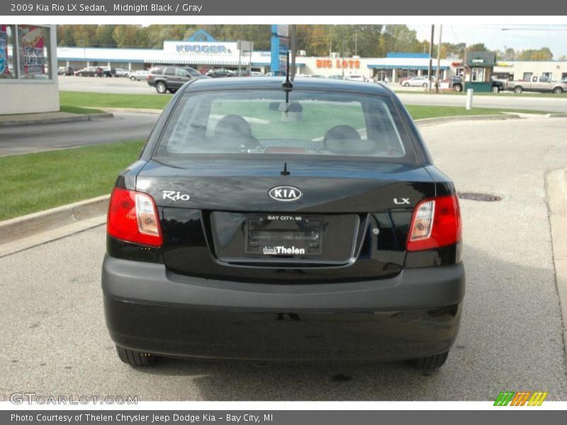 Midnight Black / Gray 2009 Kia Rio LX Sedan