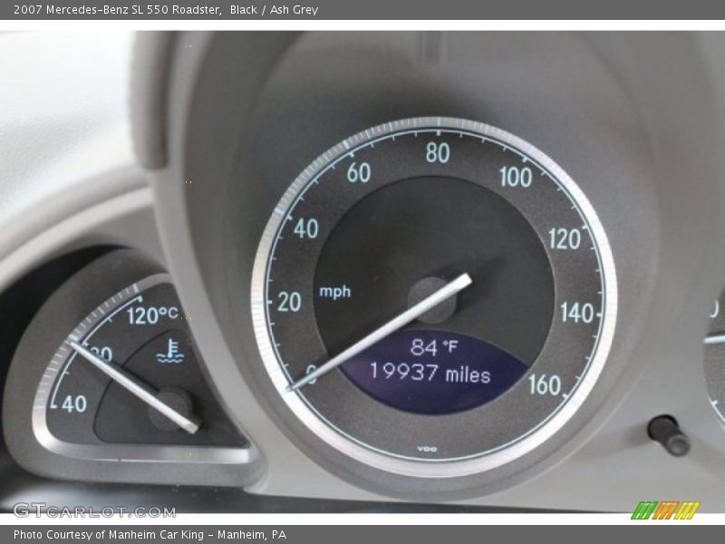 Black / Ash Grey 2007 Mercedes-Benz SL 550 Roadster