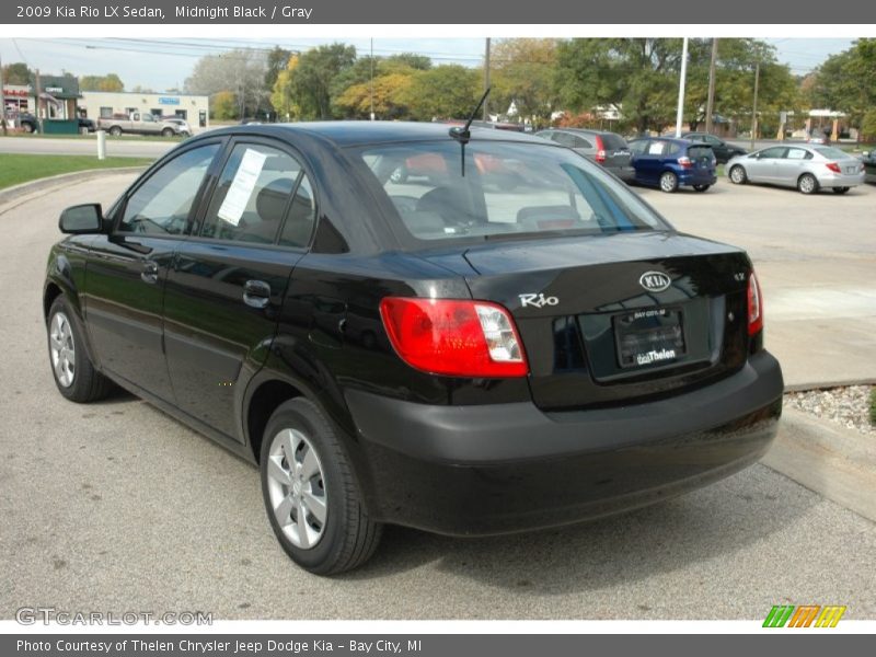 Midnight Black / Gray 2009 Kia Rio LX Sedan