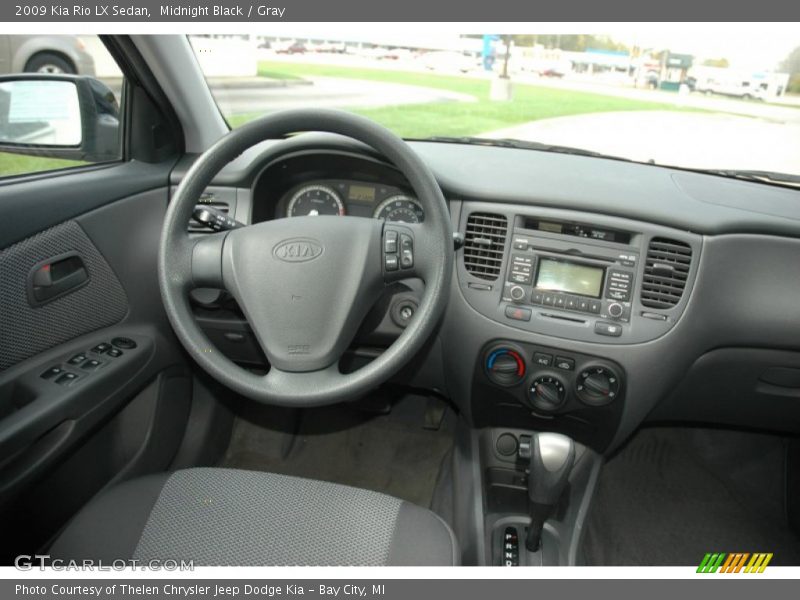 Midnight Black / Gray 2009 Kia Rio LX Sedan