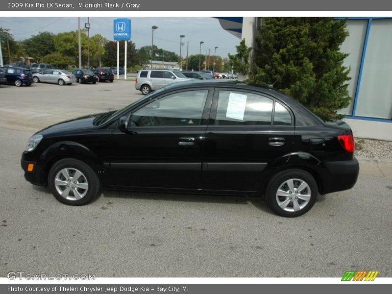Midnight Black / Gray 2009 Kia Rio LX Sedan