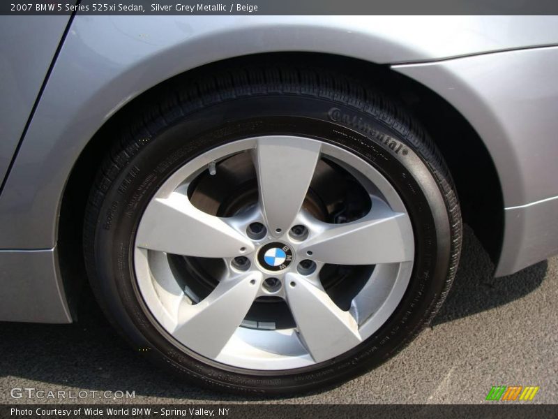 Silver Grey Metallic / Beige 2007 BMW 5 Series 525xi Sedan