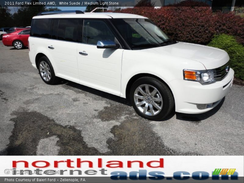 White Suede / Medium Light Stone 2011 Ford Flex Limited AWD