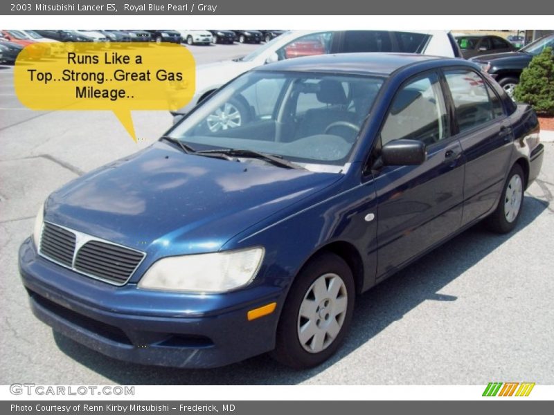 Royal Blue Pearl / Gray 2003 Mitsubishi Lancer ES