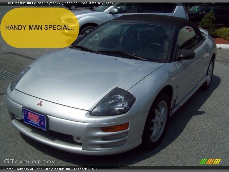Sterling Silver Metallic / Black 2001 Mitsubishi Eclipse Spyder GT