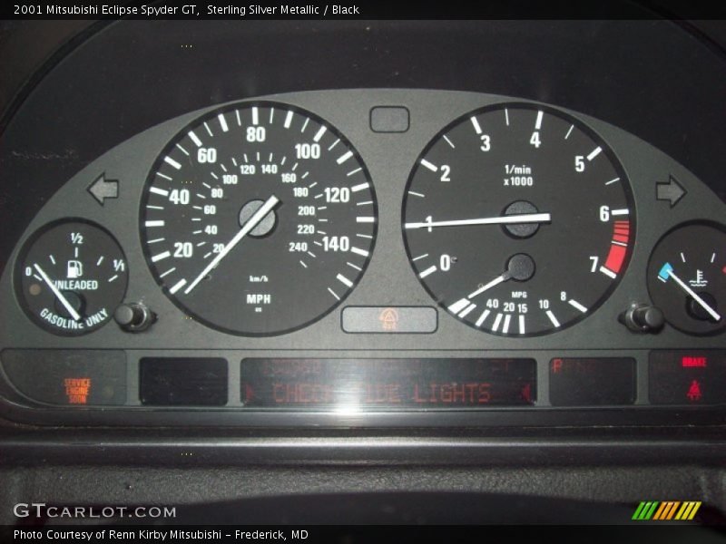 Sterling Silver Metallic / Black 2001 Mitsubishi Eclipse Spyder GT
