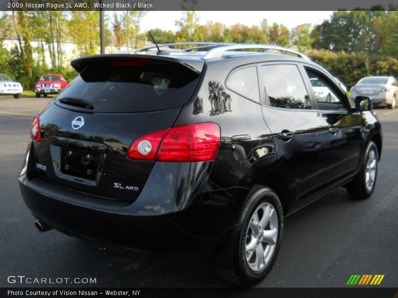 Wicked Black / Black 2009 Nissan Rogue SL AWD