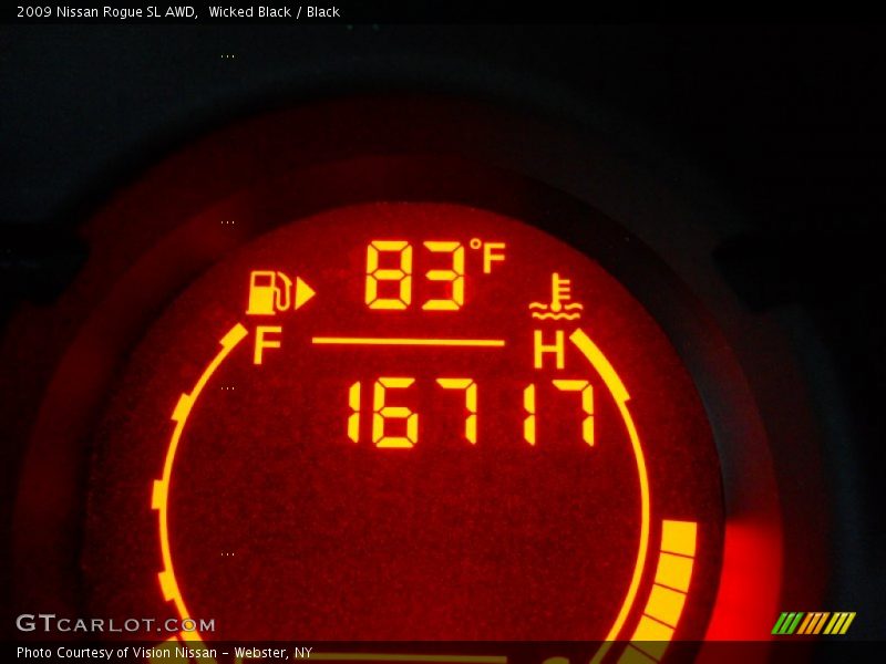 Wicked Black / Black 2009 Nissan Rogue SL AWD