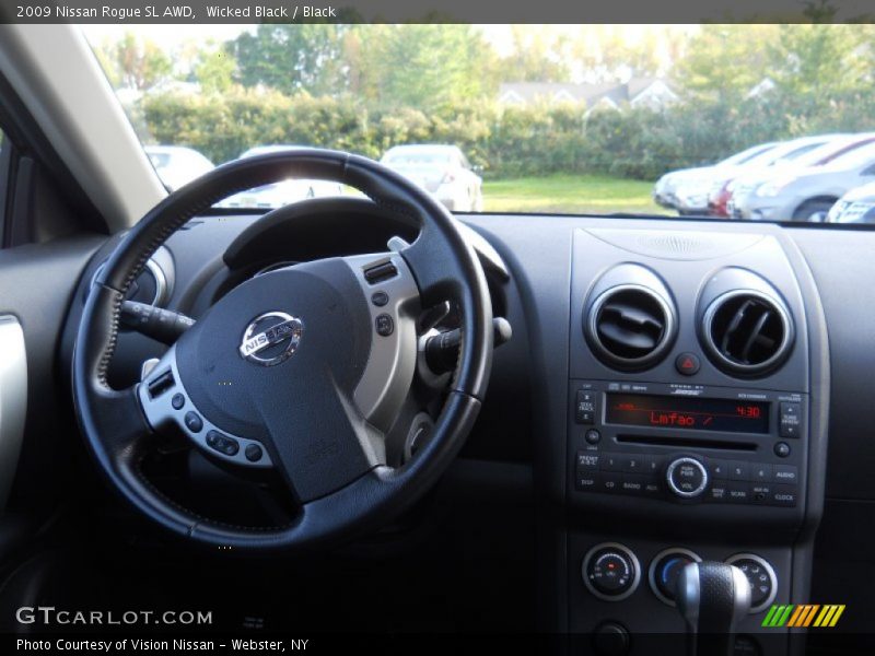 Wicked Black / Black 2009 Nissan Rogue SL AWD