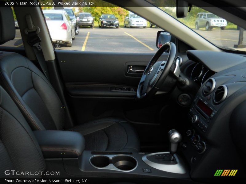 Wicked Black / Black 2009 Nissan Rogue SL AWD
