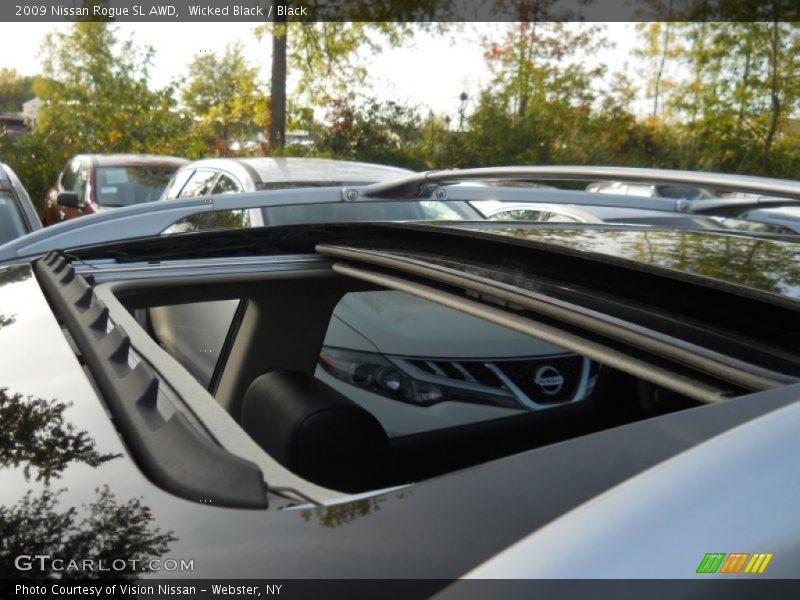 Wicked Black / Black 2009 Nissan Rogue SL AWD
