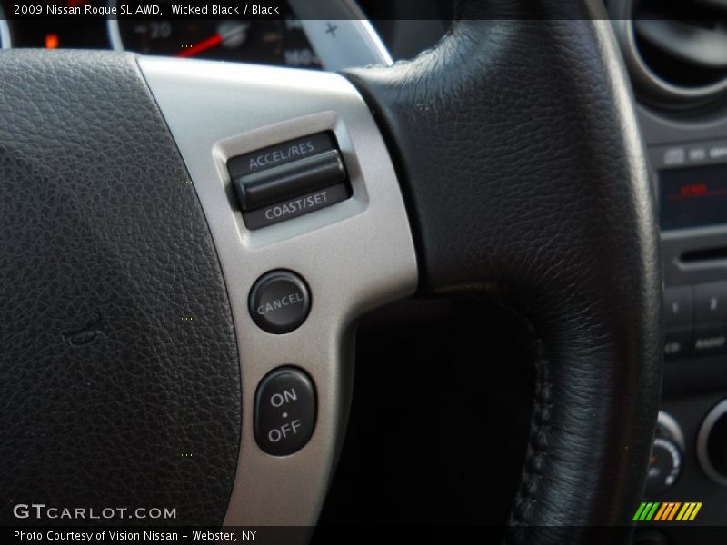 Wicked Black / Black 2009 Nissan Rogue SL AWD