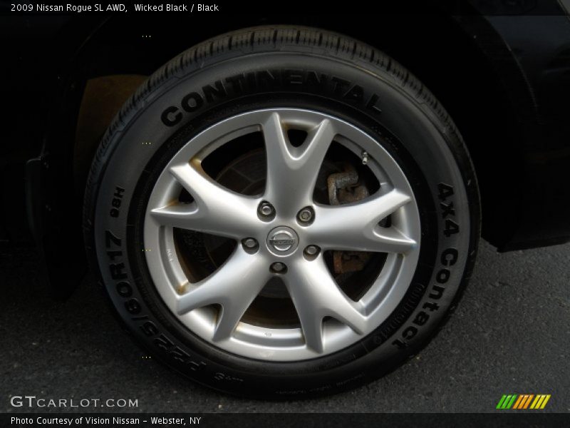 Wicked Black / Black 2009 Nissan Rogue SL AWD