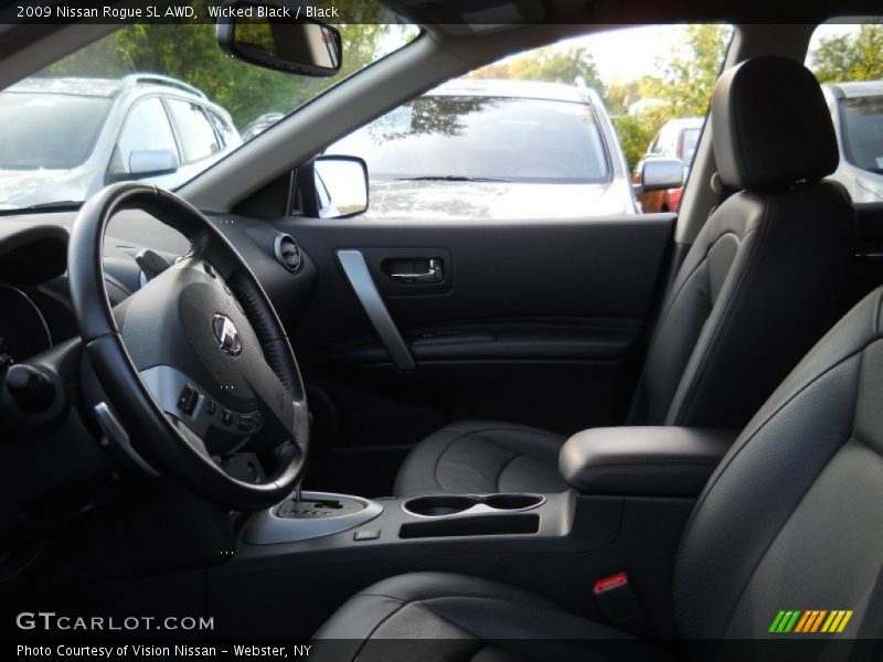 Wicked Black / Black 2009 Nissan Rogue SL AWD