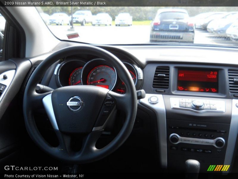 Brilliant Silver Metallic / Black 2009 Nissan Murano S AWD