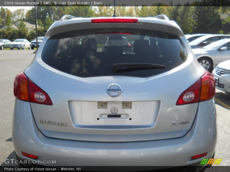 Brilliant Silver Metallic / Black 2009 Nissan Murano S AWD