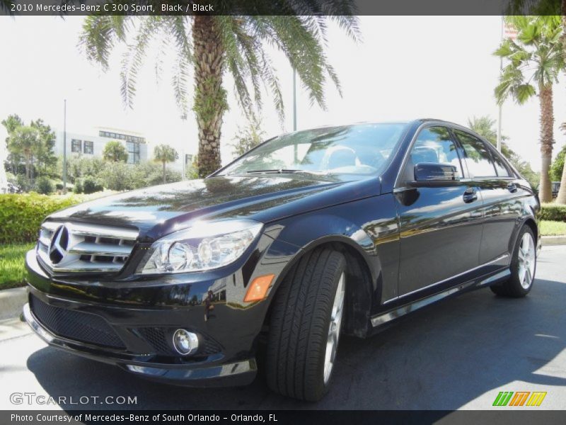 Black / Black 2010 Mercedes-Benz C 300 Sport