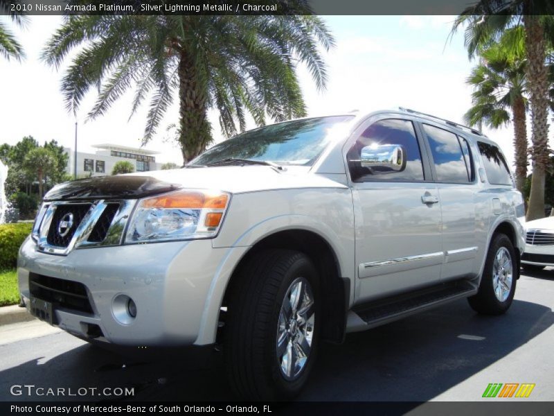 Silver Lightning Metallic / Charcoal 2010 Nissan Armada Platinum