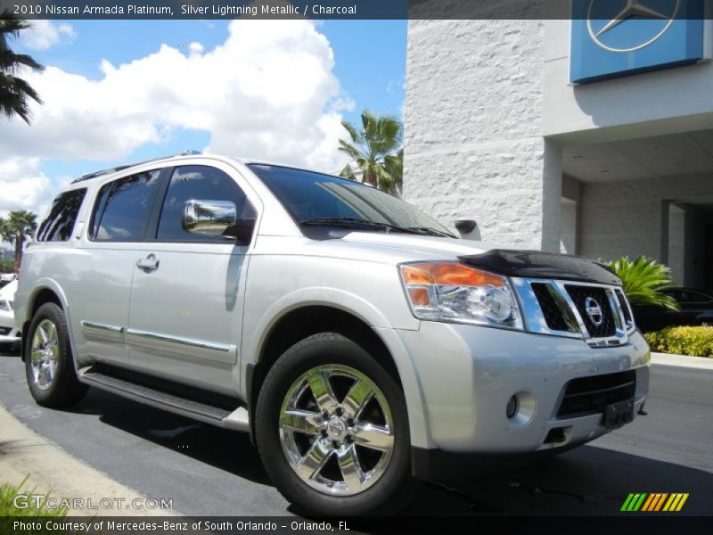 Silver Lightning Metallic / Charcoal 2010 Nissan Armada Platinum