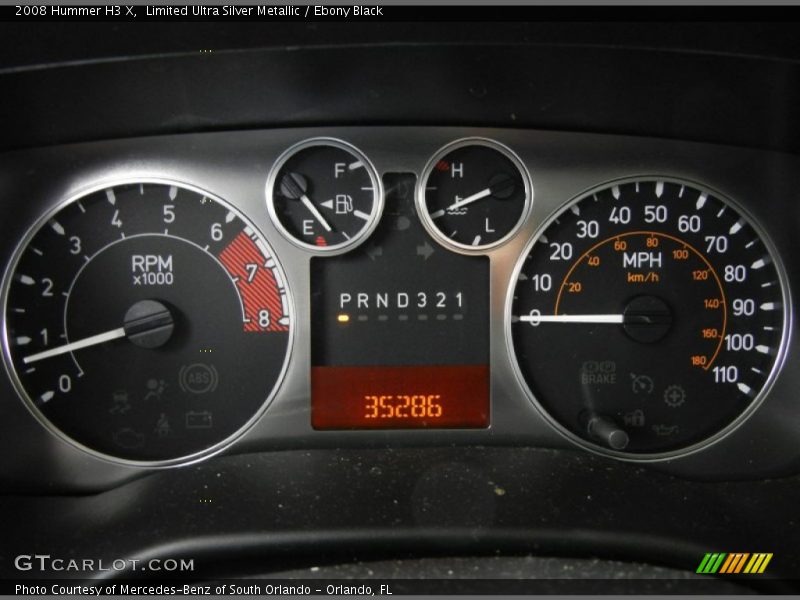 Limited Ultra Silver Metallic / Ebony Black 2008 Hummer H3 X